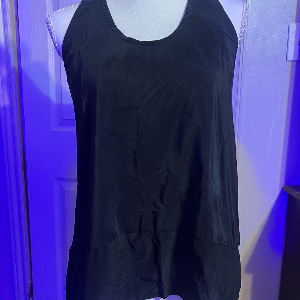 Black silk Women's Top